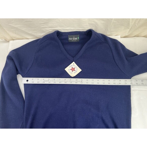 NOS VTG PINE STATE V NECK Golf SWEATER Mens M Long Sleeve Purple ORLON USA Made - Picture 5 of 6